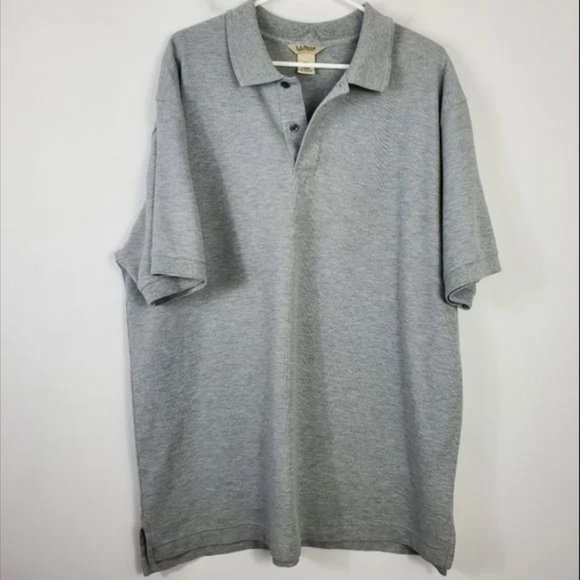 Accessories - L.L. Bean Wrinkle Resistant Double L Polo Gray Mens Size XL Classic Polo Casual